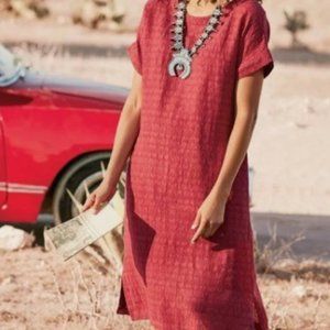 Soft Surroundings Brick Red Gauze Dress 1X